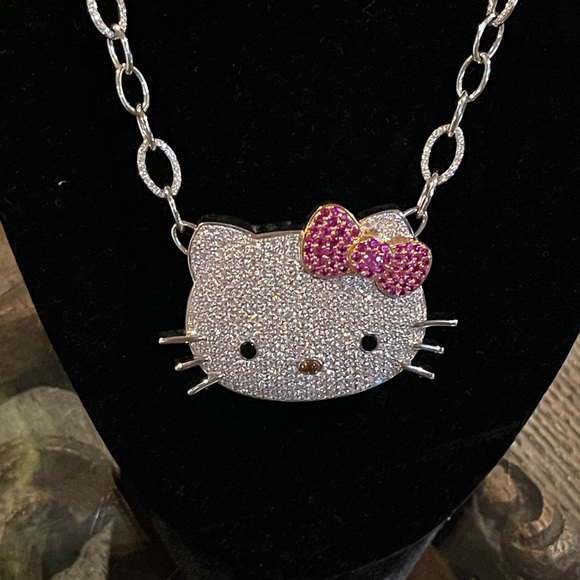 Hello Kitty 18k Diamond & Sapphire Necklace, by Kimora Lee Simmons. - Picture 4 of 17